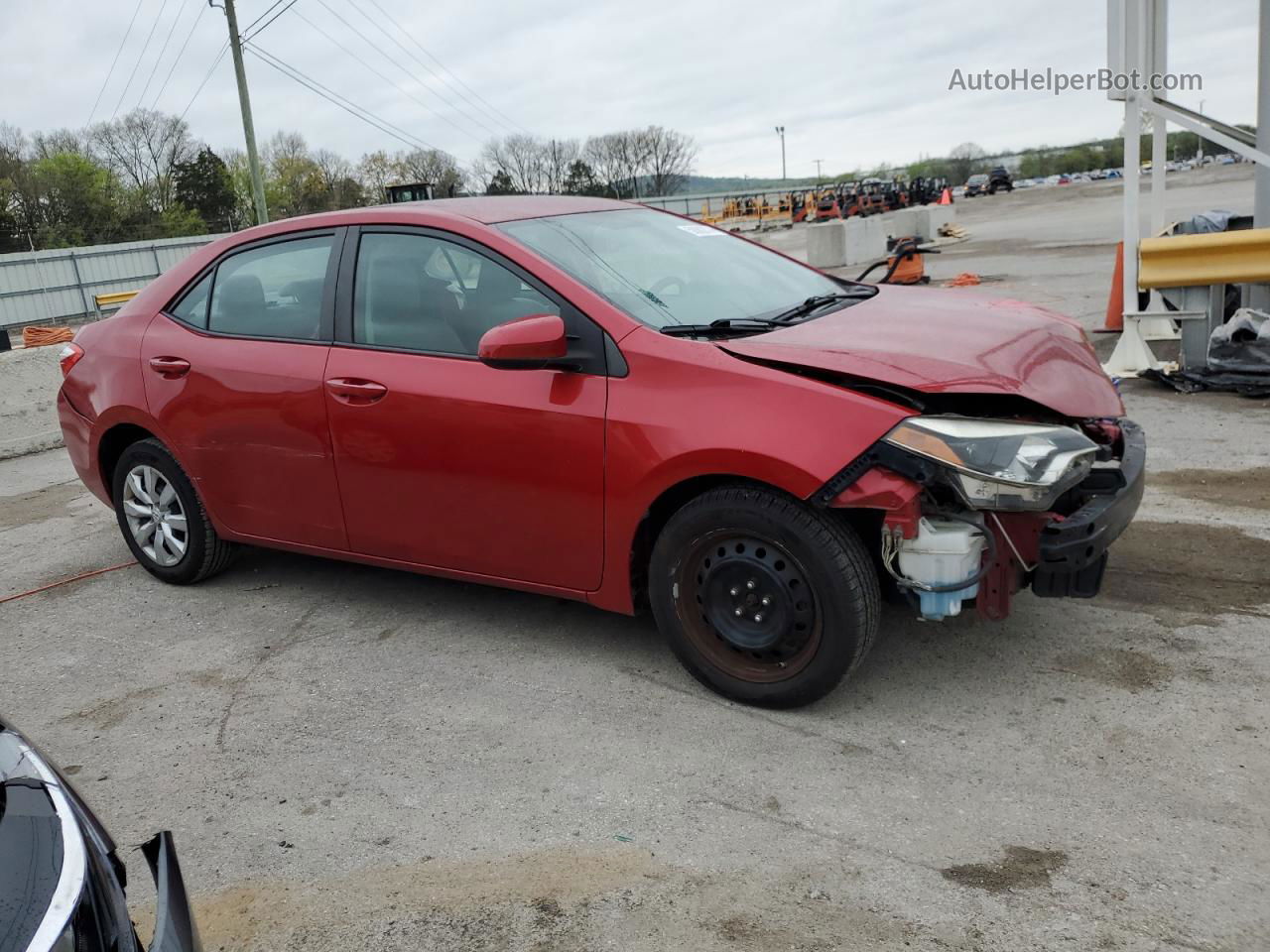 2014 Toyota Corolla L Красный vin: 2T1BURHE8EC127755