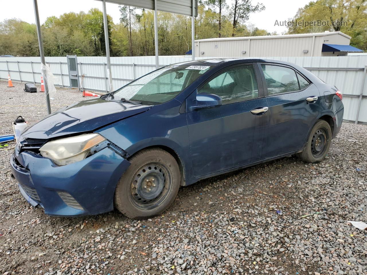 2014 Toyota Corolla L Blue vin: 2T1BURHE8EC140473