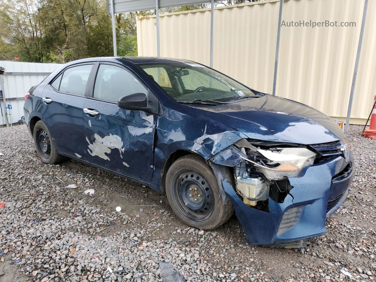 2014 Toyota Corolla L Blue vin: 2T1BURHE8EC140473