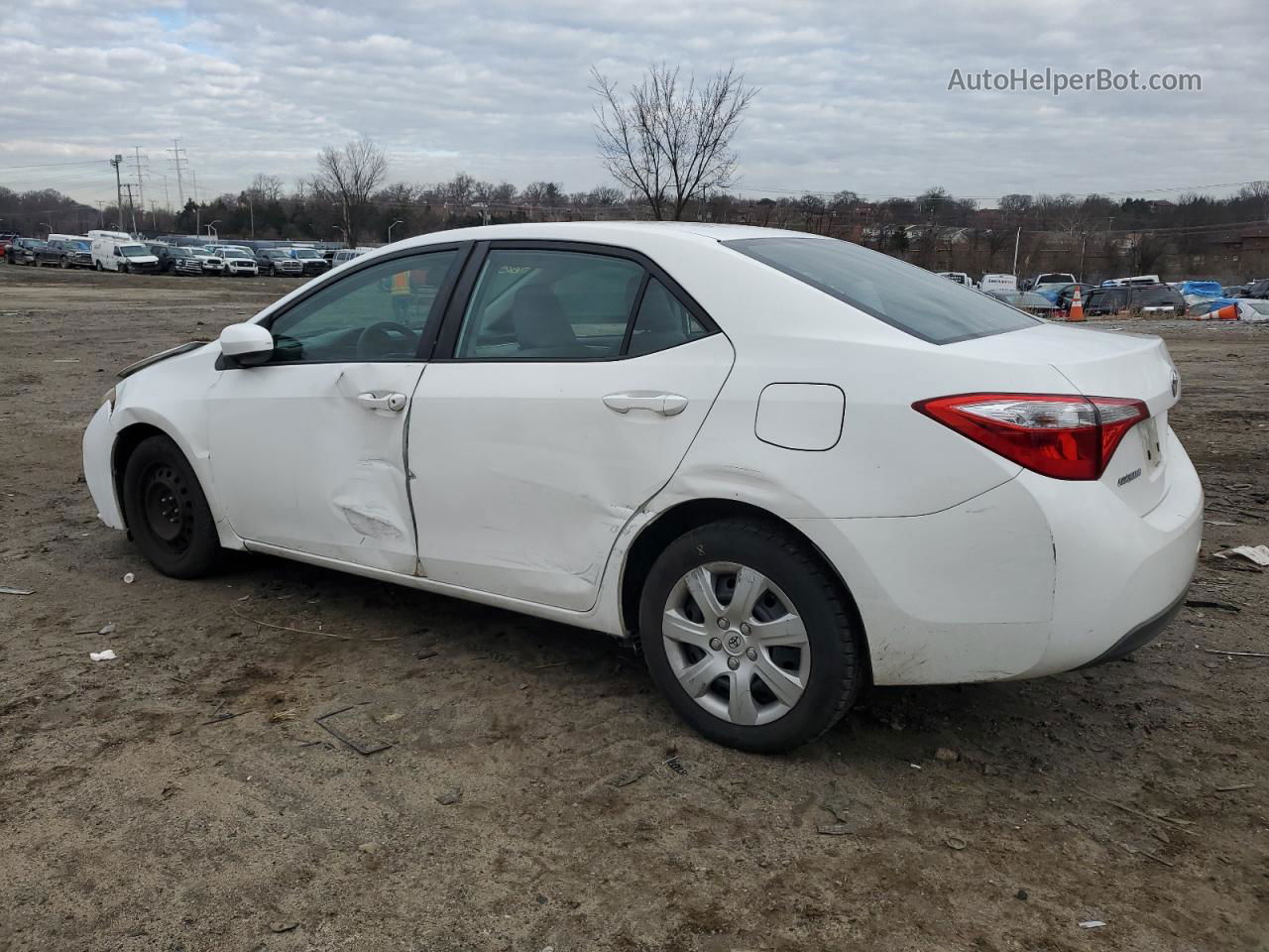 2014 Toyota Corolla L Белый vin: 2T1BURHE8EC156804