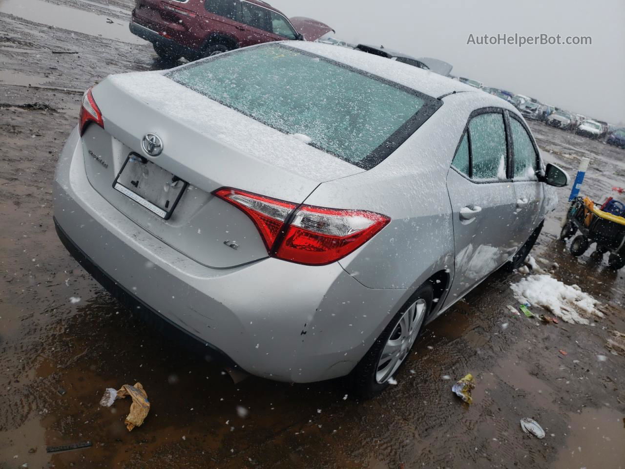 2014 Toyota Corolla L Silver vin: 2T1BURHE8EC178592