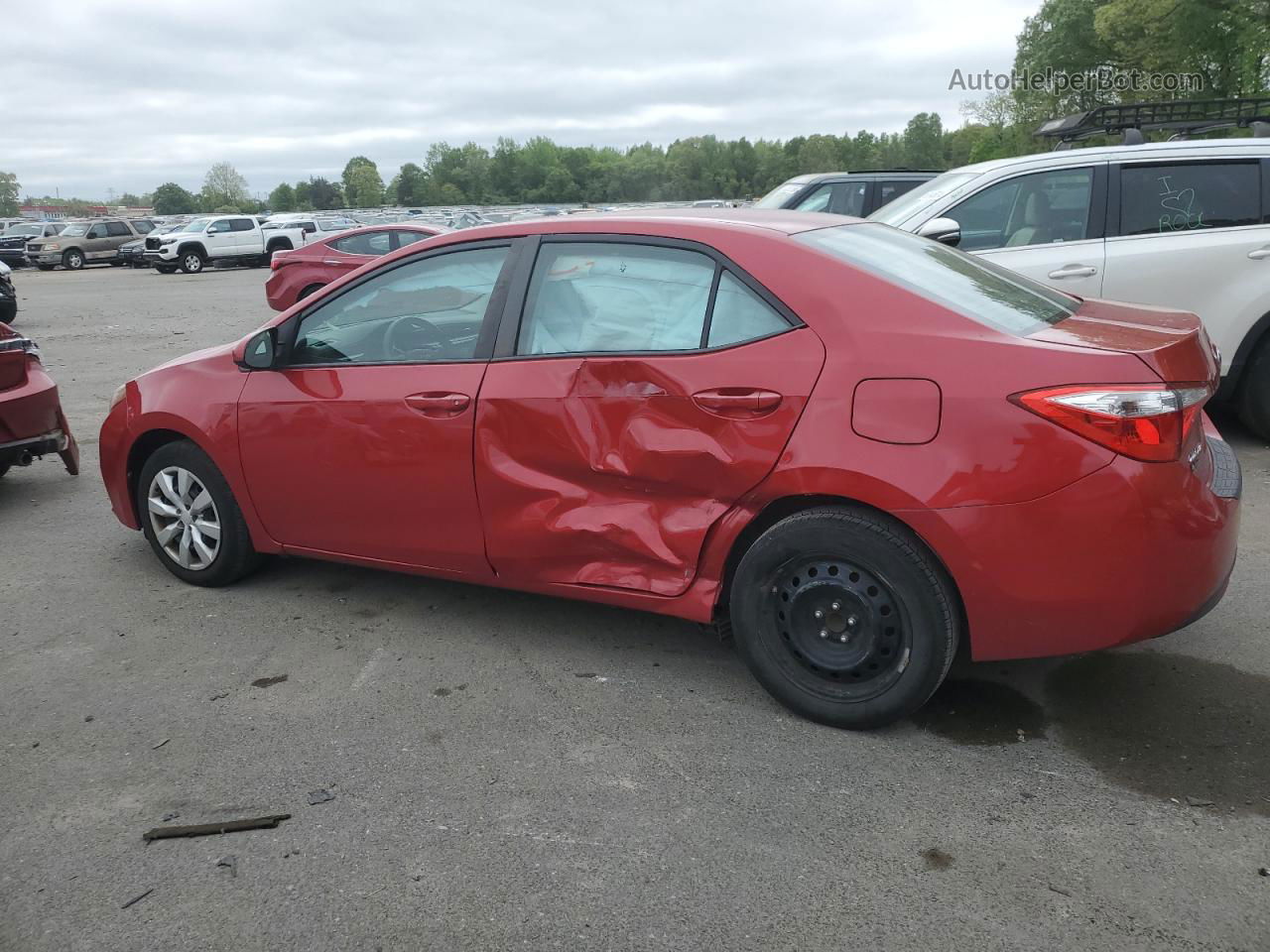 2014 Toyota Corolla L Red vin: 2T1BURHE8EC196798