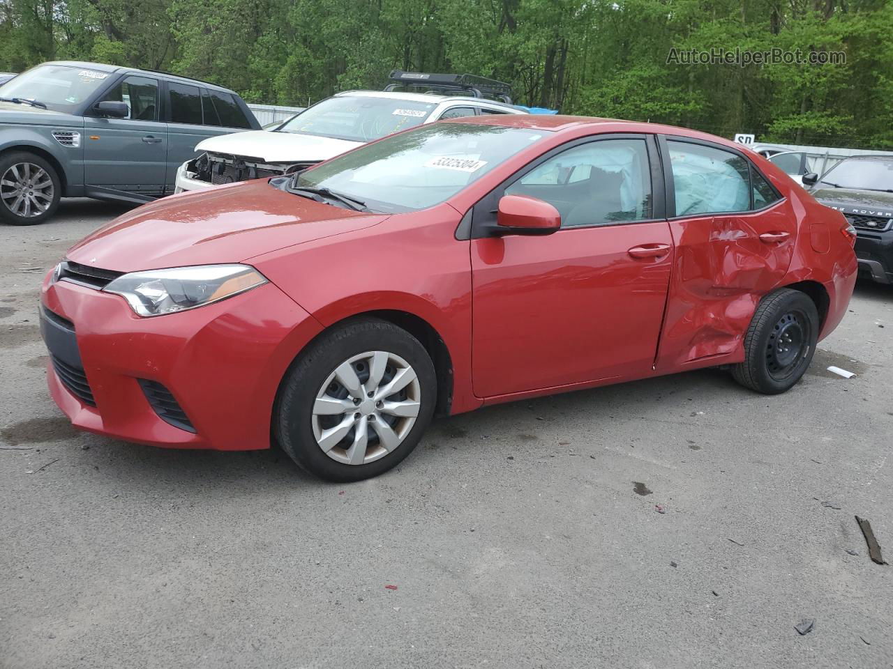 2014 Toyota Corolla L Red vin: 2T1BURHE8EC196798