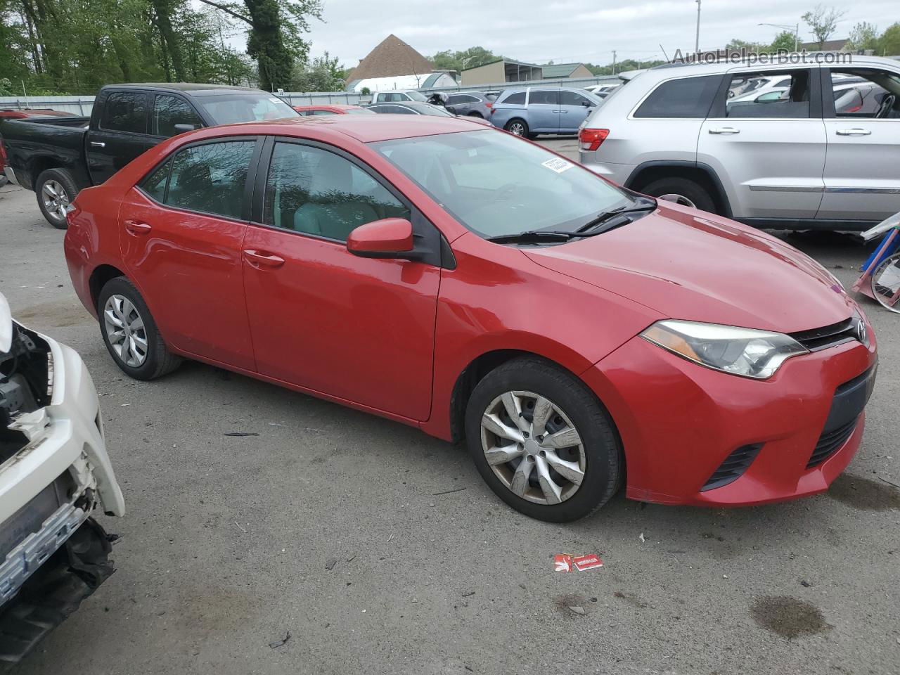 2014 Toyota Corolla L Красный vin: 2T1BURHE8EC196798