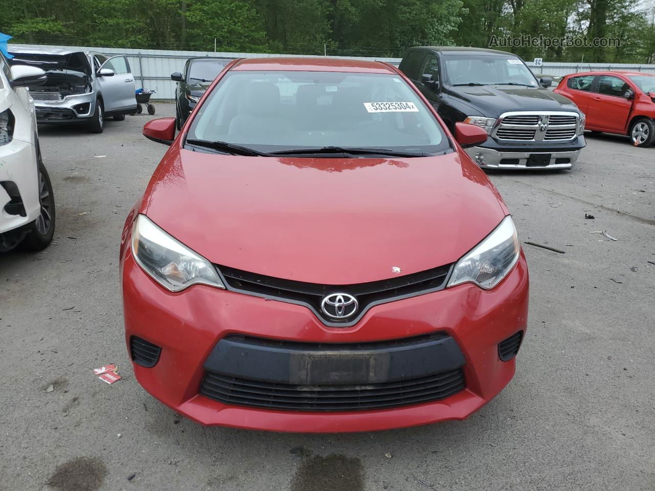 2014 Toyota Corolla L Red vin: 2T1BURHE8EC196798