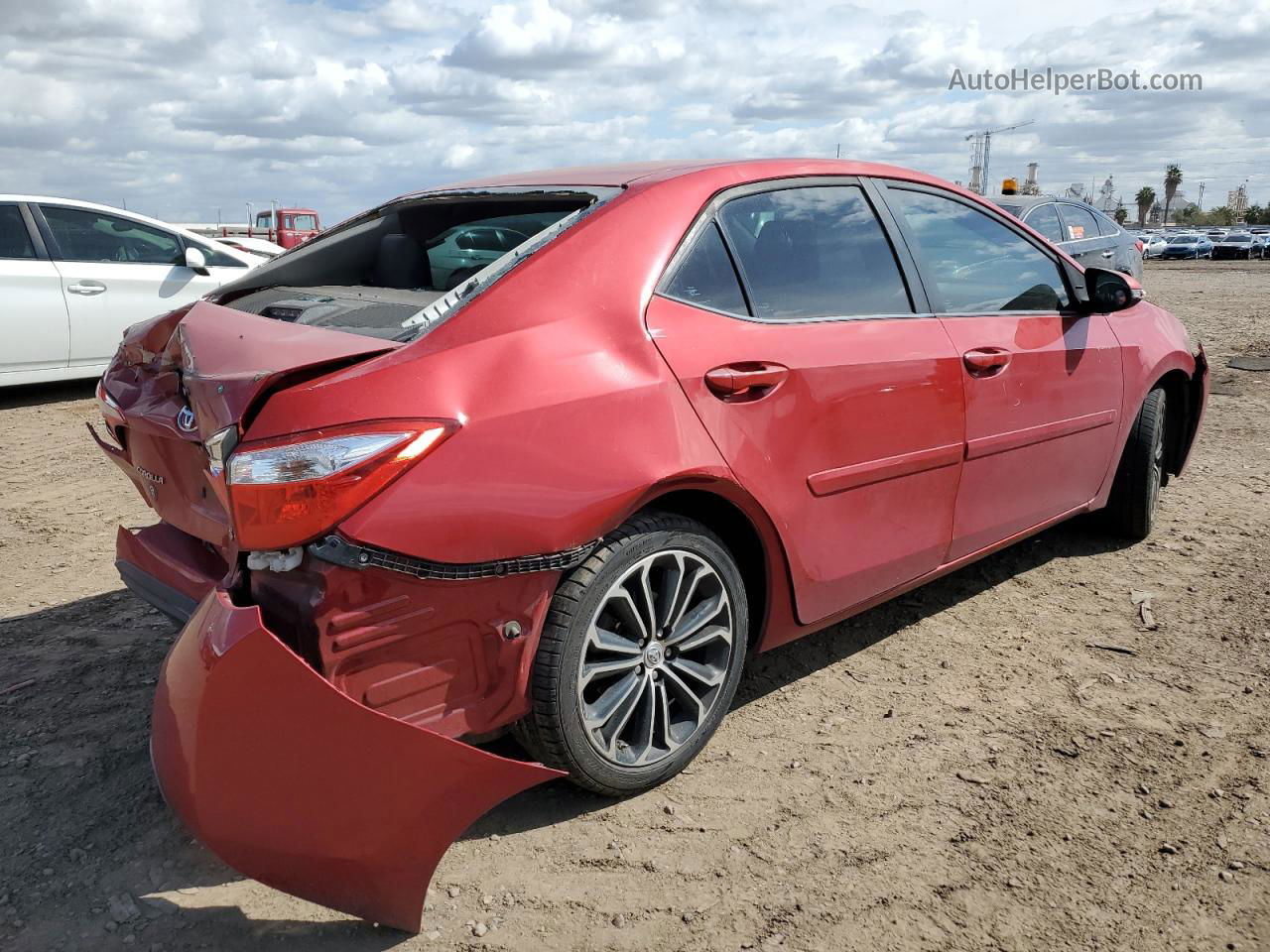 2014 Toyota Corolla L Red vin: 2T1BURHE8EC211915