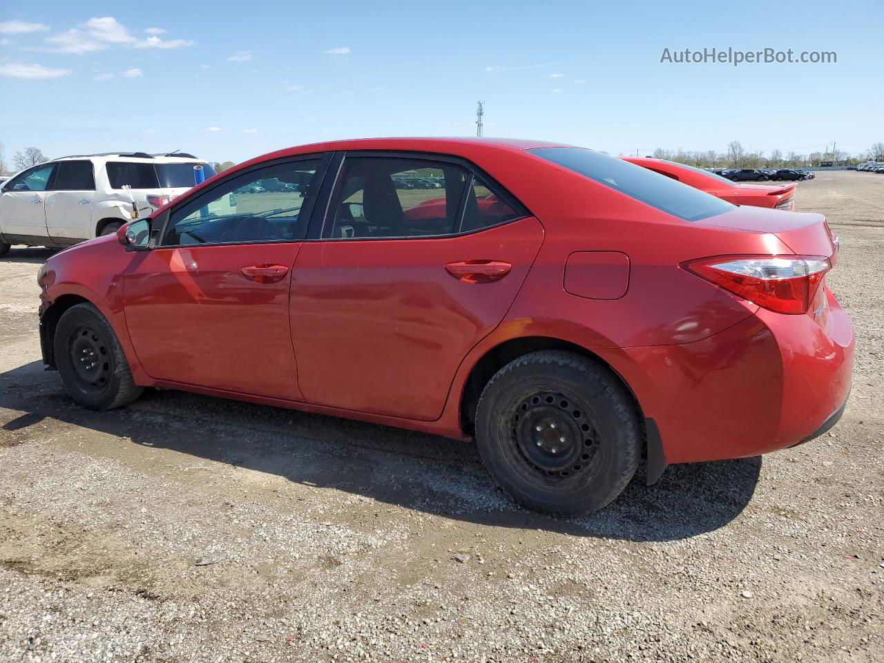 2014 Toyota Corolla L Red vin: 2T1BURHE8EC227628