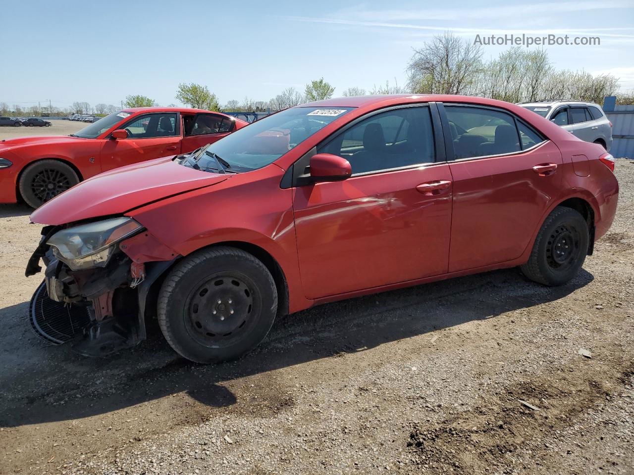 2014 Toyota Corolla L Red vin: 2T1BURHE8EC227628