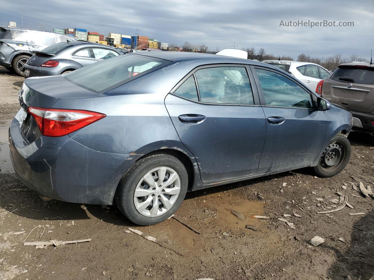 2015 Toyota Corolla L Blue vin: 2T1BURHE8FC239263