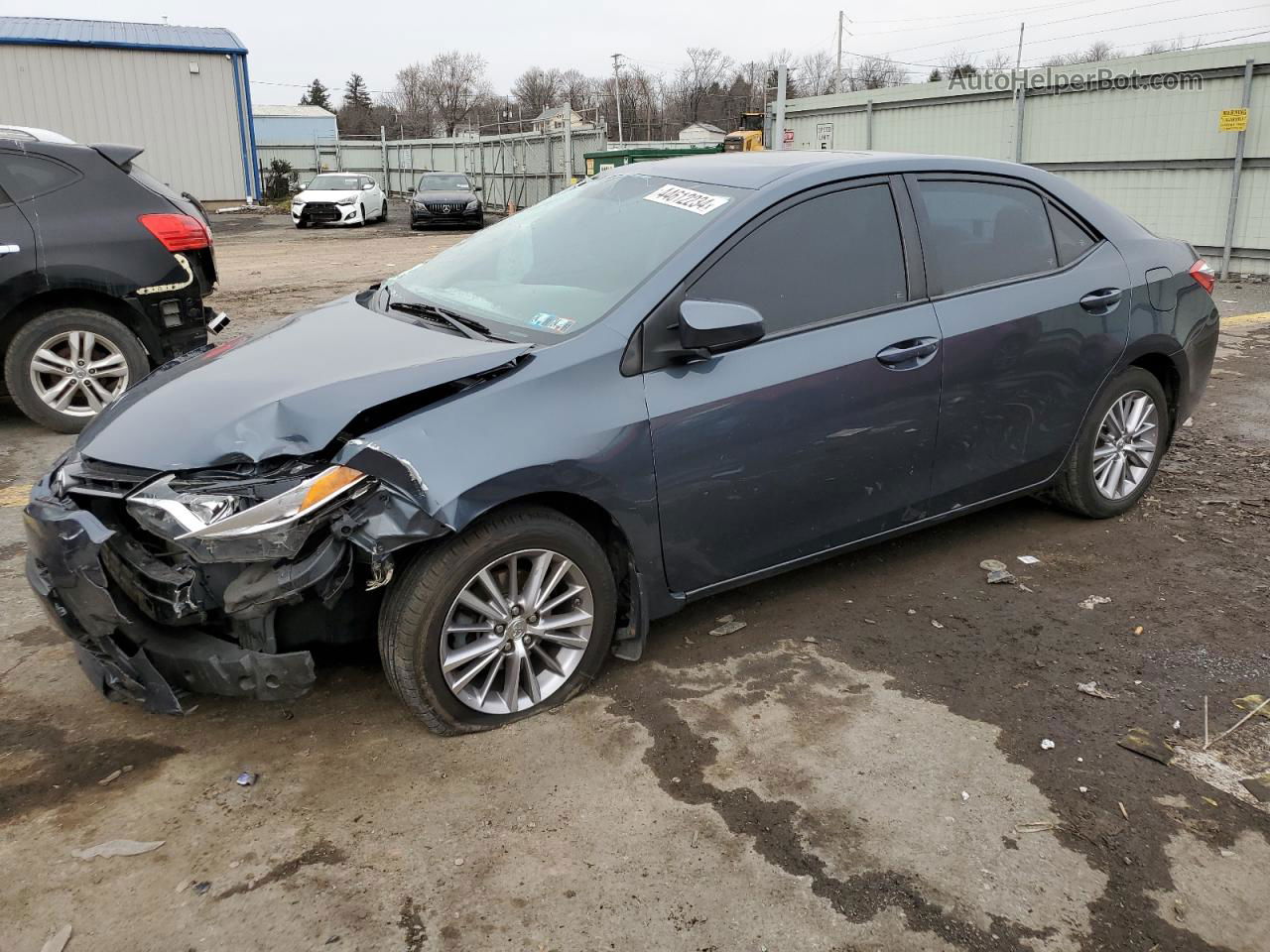 2015 Toyota Corolla L Blue vin: 2T1BURHE8FC244799