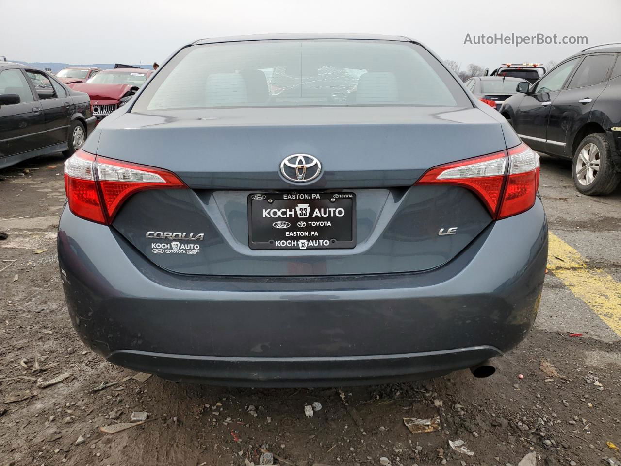 2015 Toyota Corolla L Blue vin: 2T1BURHE8FC244799