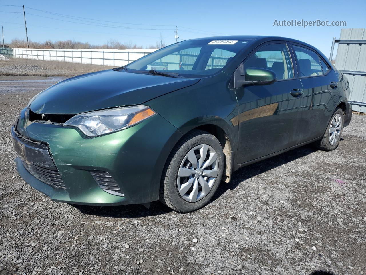 2015 Toyota Corolla L Green vin: 2T1BURHE8FC256404