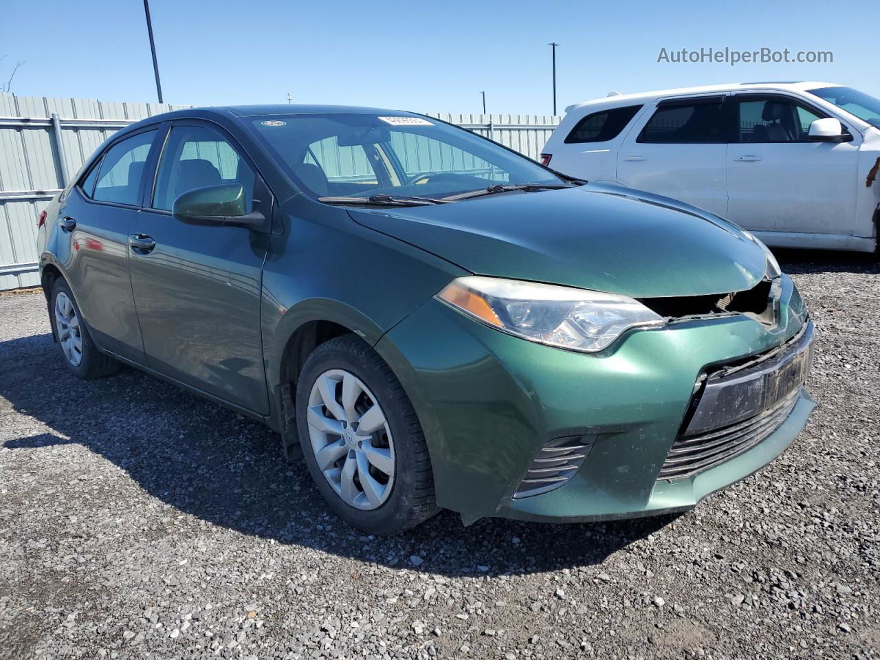 2015 Toyota Corolla L Green vin: 2T1BURHE8FC256404