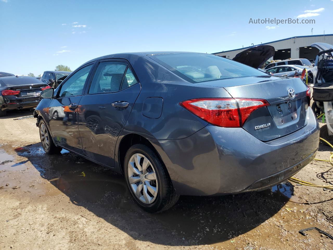 2015 Toyota Corolla L Blue vin: 2T1BURHE8FC258766