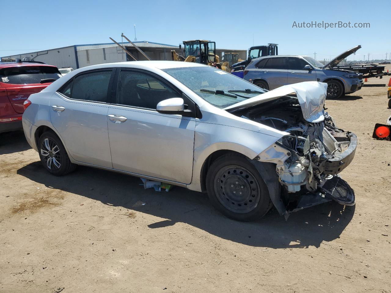 2015 Toyota Corolla L Silver vin: 2T1BURHE8FC278550