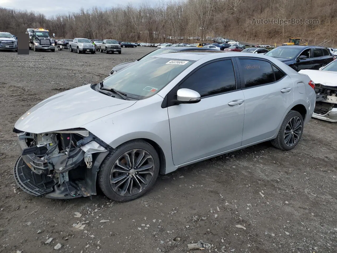 2015 Toyota Corolla L Silver vin: 2T1BURHE8FC285062