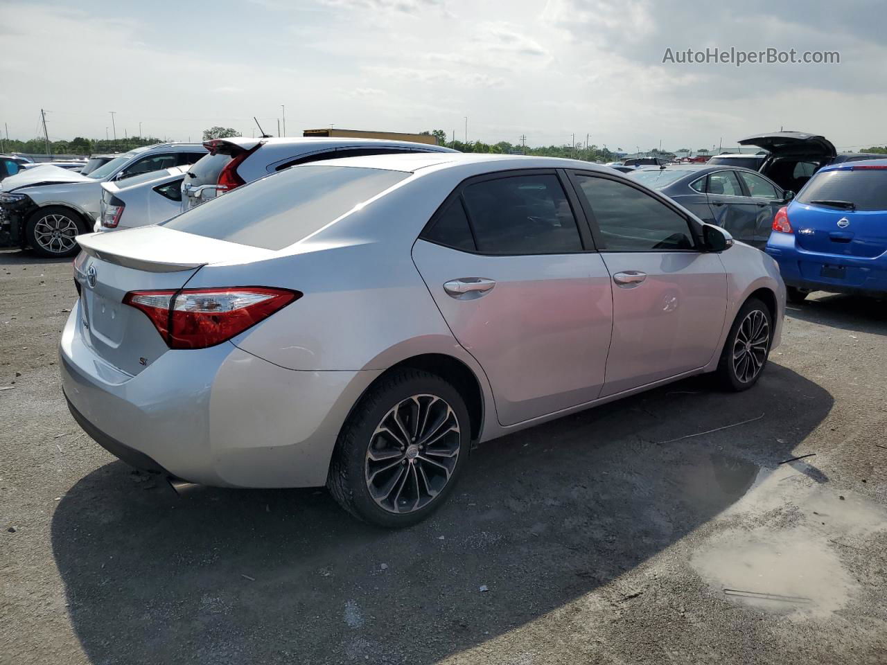 2015 Toyota Corolla L Silver vin: 2T1BURHE8FC302054