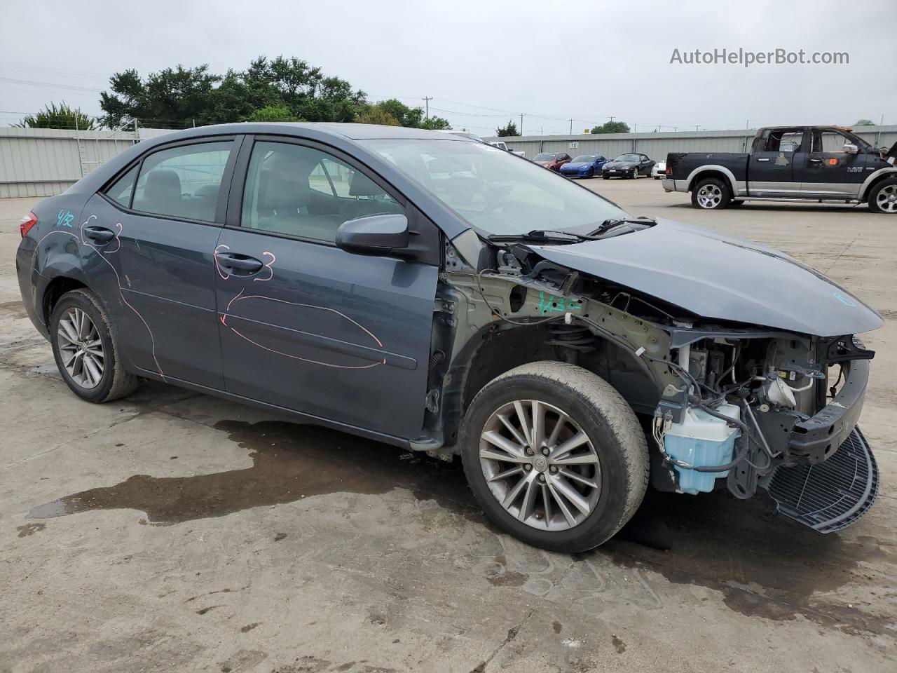 2015 Toyota Corolla L Gray vin: 2T1BURHE8FC320361