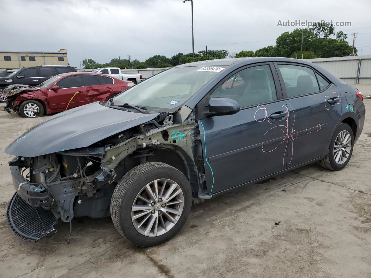 2015 Toyota Corolla L Серый vin: 2T1BURHE8FC320361