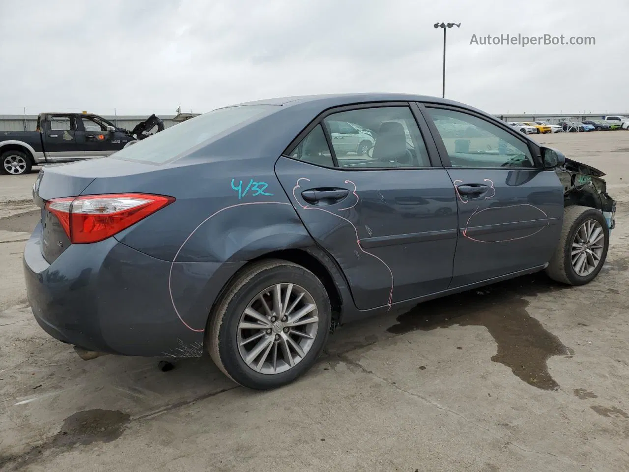 2015 Toyota Corolla L Серый vin: 2T1BURHE8FC320361