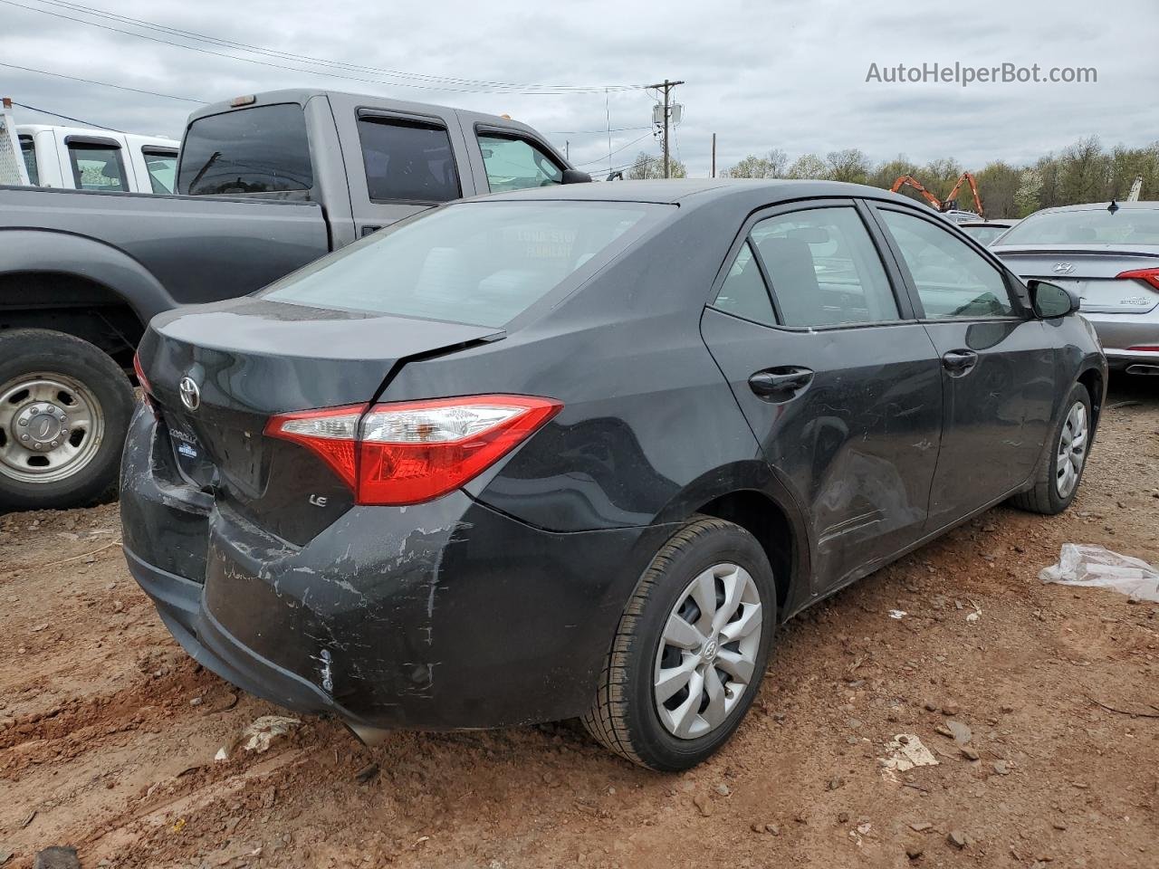 2015 Toyota Corolla L Black vin: 2T1BURHE8FC331554