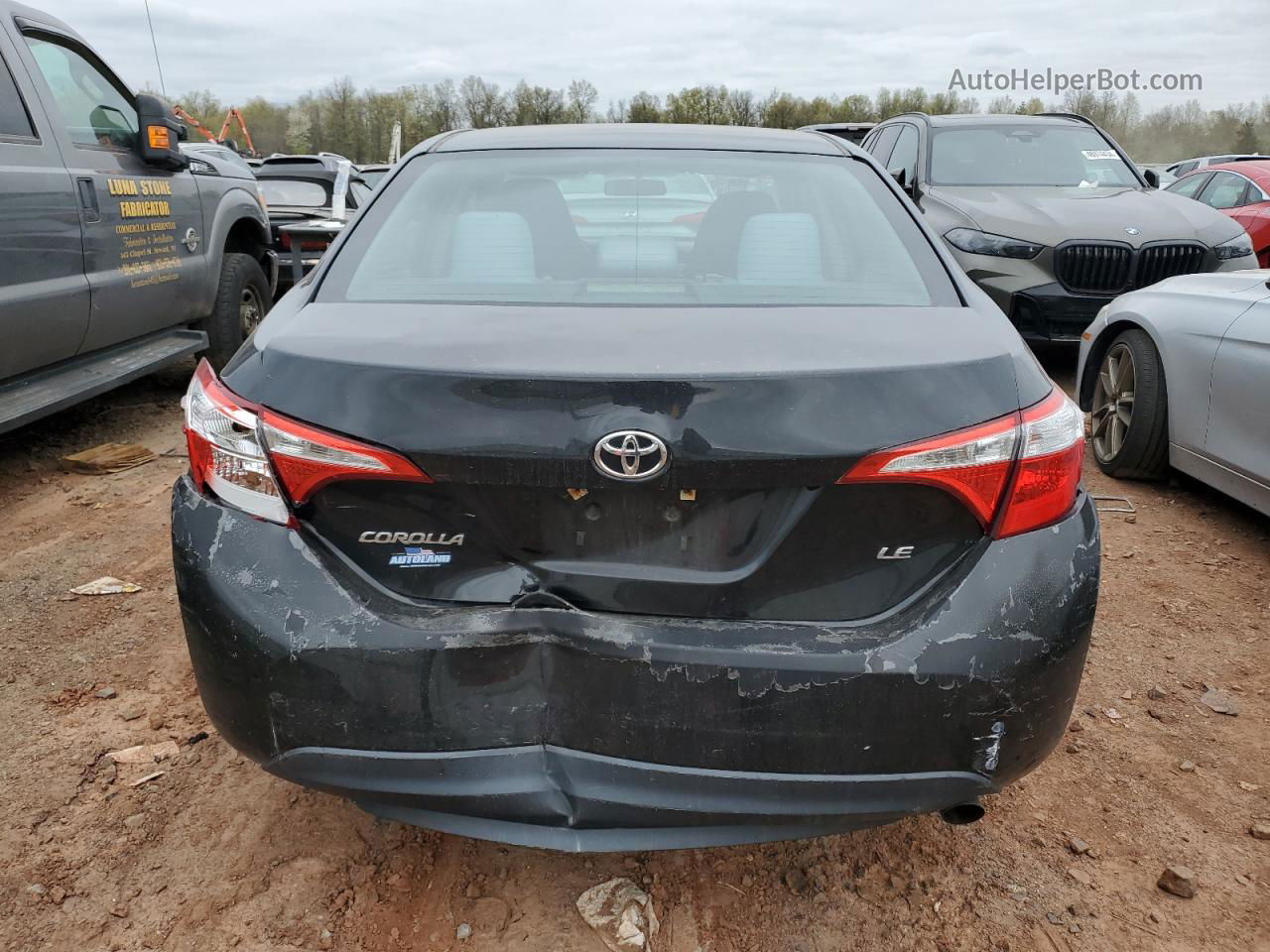 2015 Toyota Corolla L Black vin: 2T1BURHE8FC331554