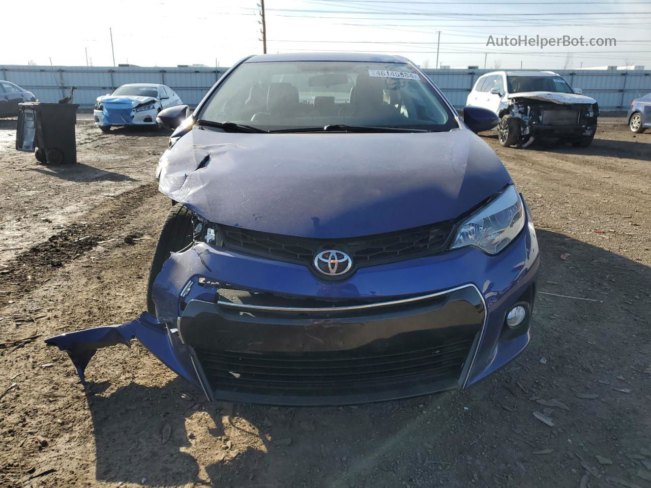 2015 Toyota Corolla L Blue vin: 2T1BURHE8FC335653