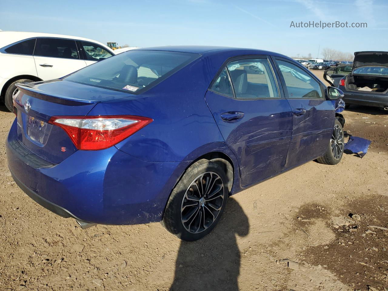 2015 Toyota Corolla L Blue vin: 2T1BURHE8FC335653