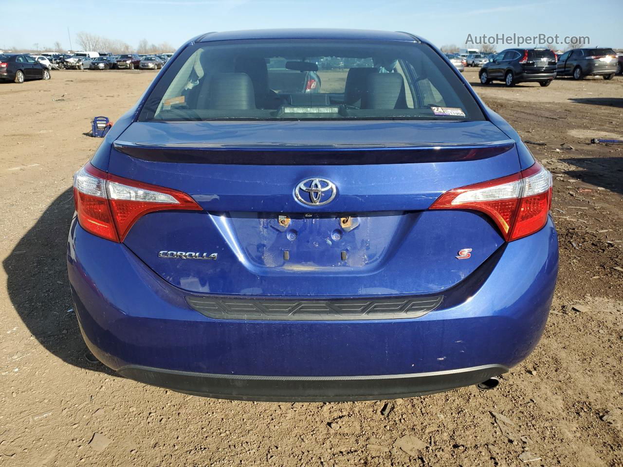 2015 Toyota Corolla L Blue vin: 2T1BURHE8FC335653