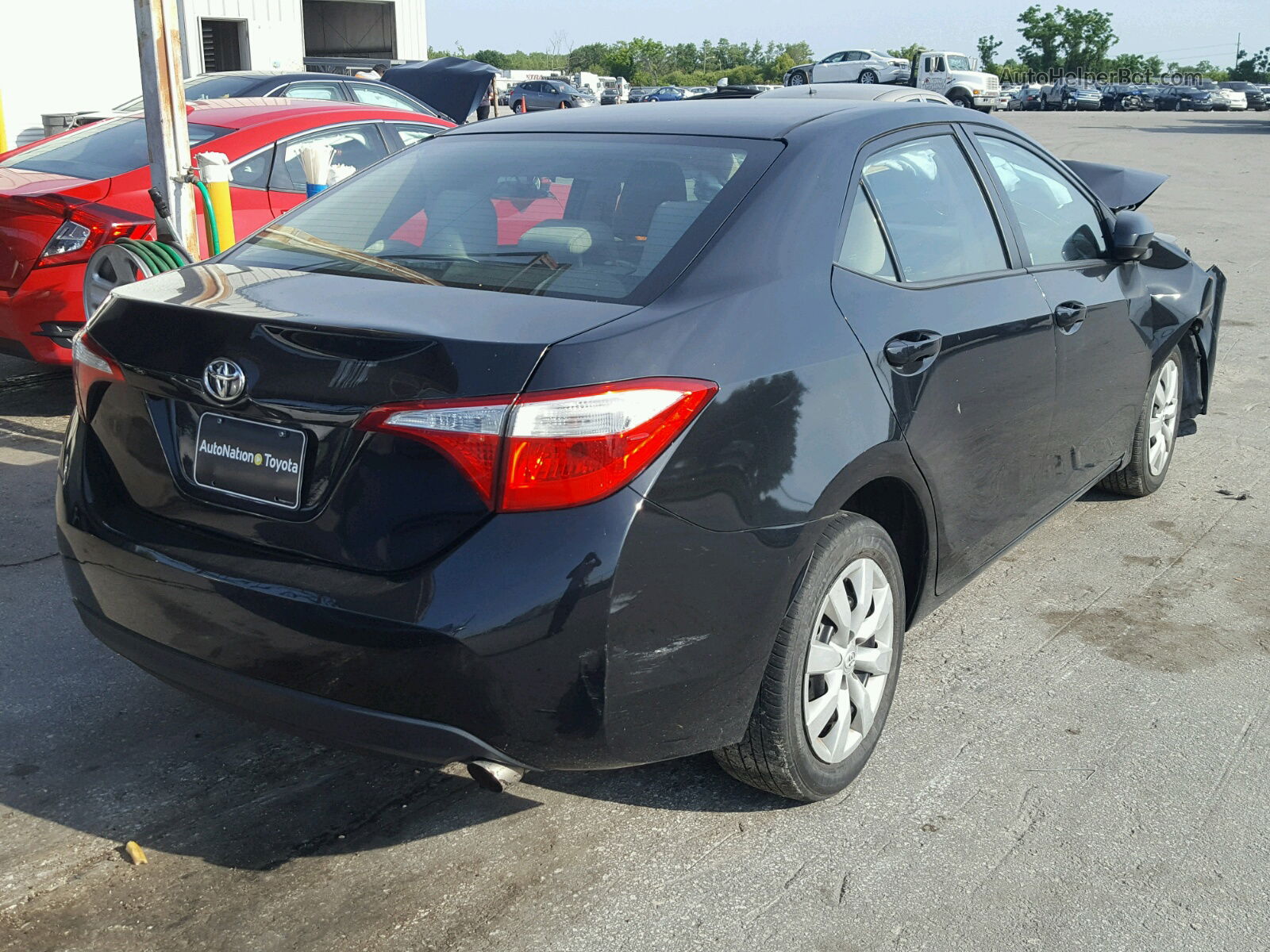 2015 Toyota Corolla L Black vin: 2T1BURHE8FC343834