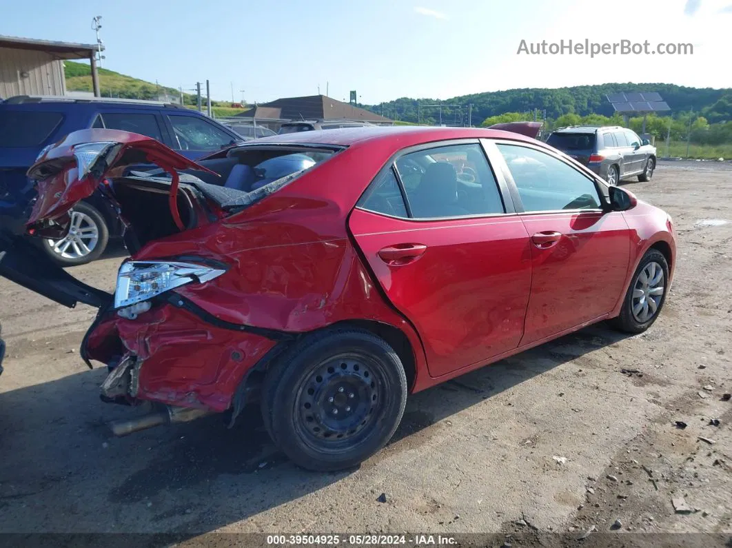 2015 Toyota Corolla Le Red vin: 2T1BURHE8FC355188