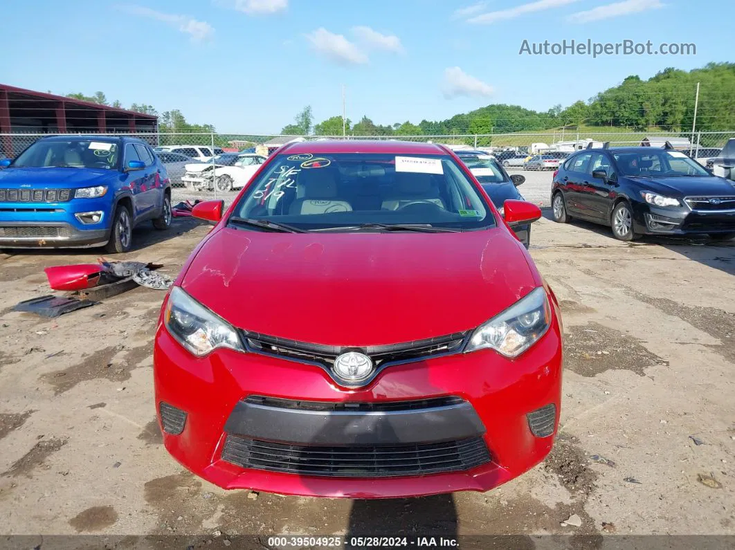 2015 Toyota Corolla Le Red vin: 2T1BURHE8FC355188