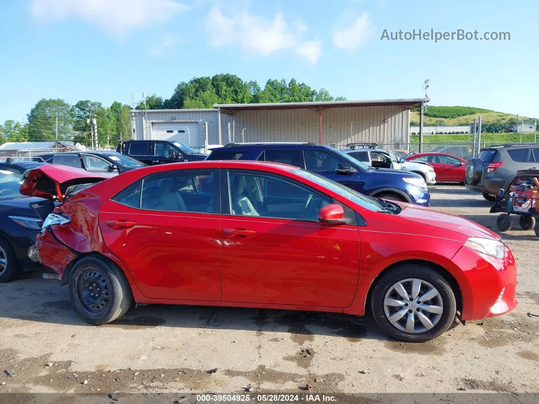 2015 Toyota Corolla Le Red vin: 2T1BURHE8FC355188