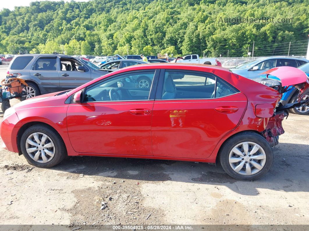 2015 Toyota Corolla Le Red vin: 2T1BURHE8FC355188