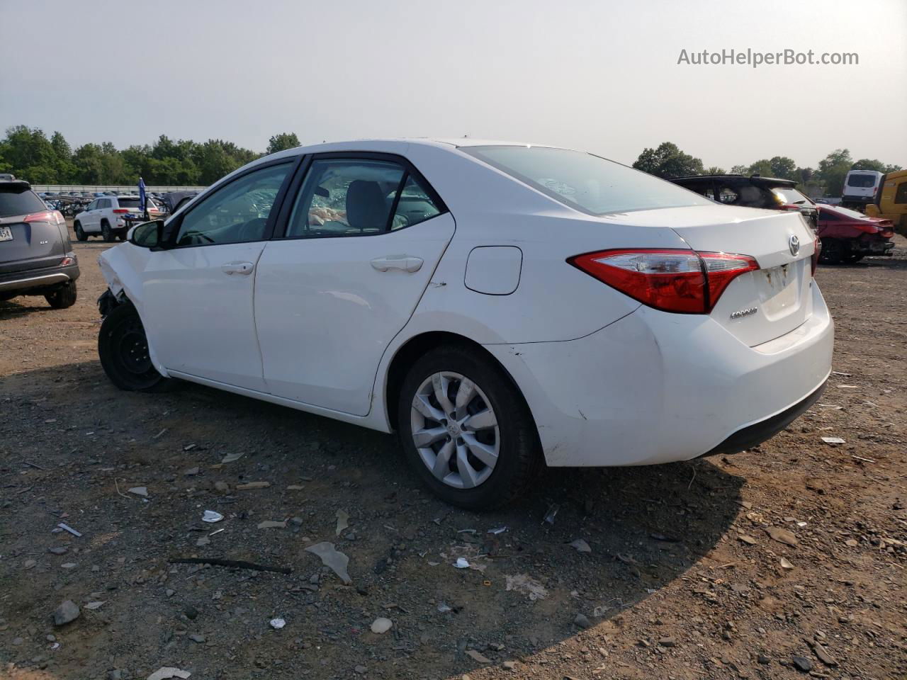 2015 Toyota Corolla L Белый vin: 2T1BURHE8FC357135