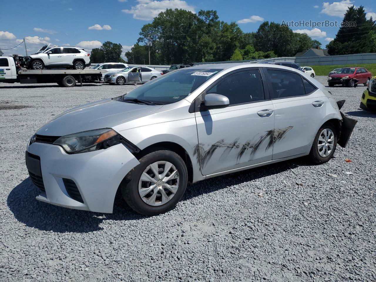 2015 Toyota Corolla L Silver vin: 2T1BURHE8FC358575