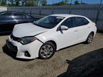 2015 Toyota Corolla L Белый vin: 2T1BURHE8FC373089