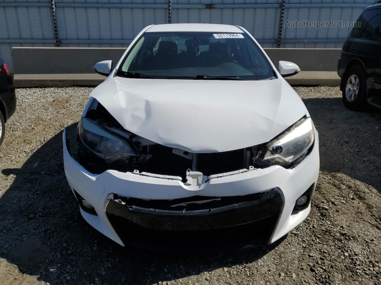 2015 Toyota Corolla L Белый vin: 2T1BURHE8FC373089