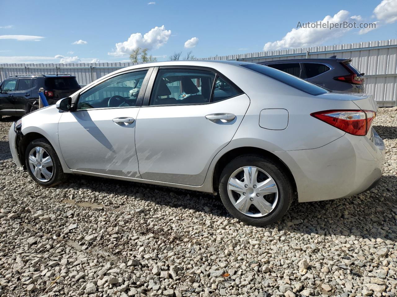 2015 Toyota Corolla L Silver vin: 2T1BURHE8FC377739