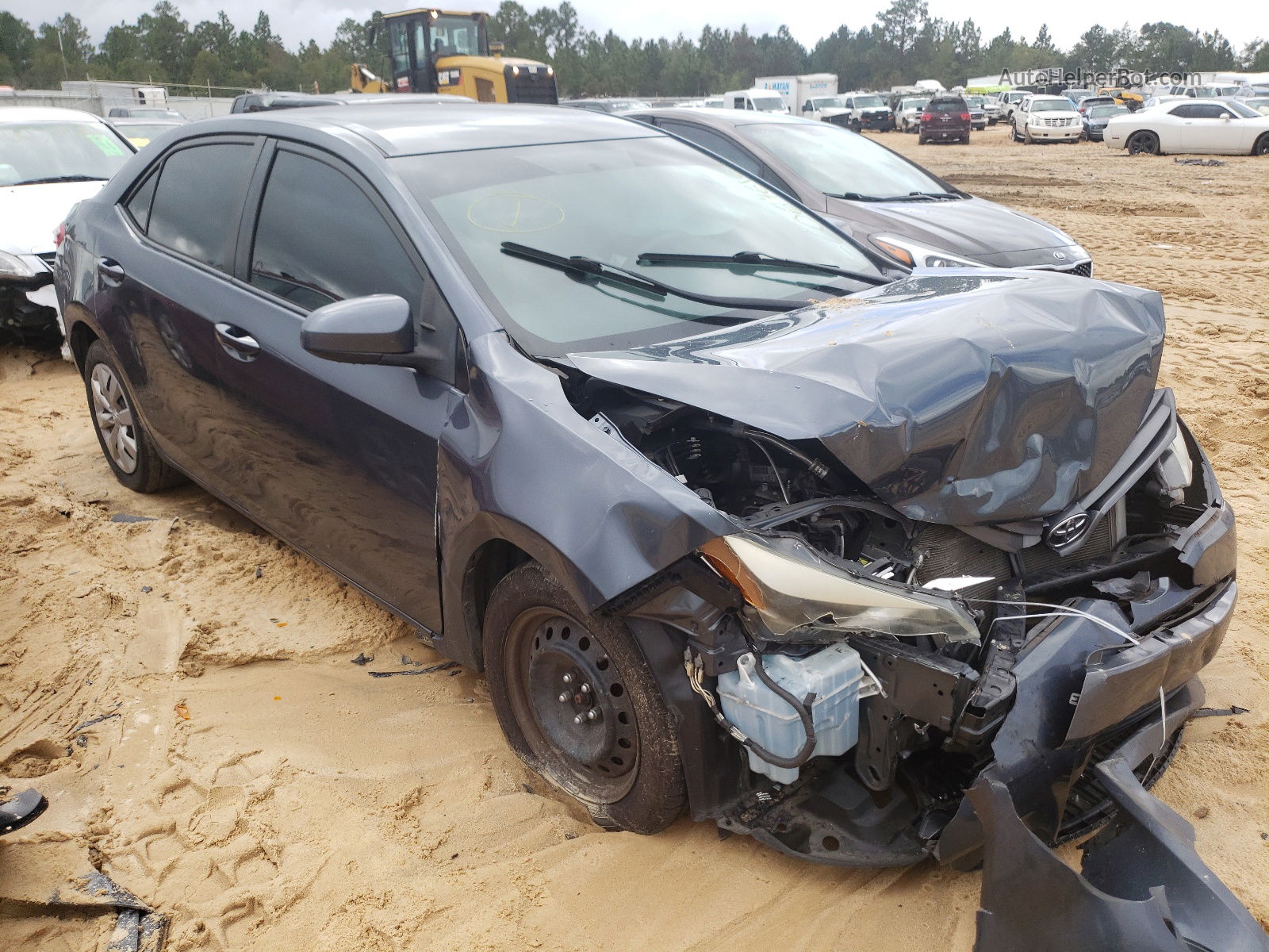 2015 Toyota Corolla L Blue vin: 2T1BURHE8FC385470