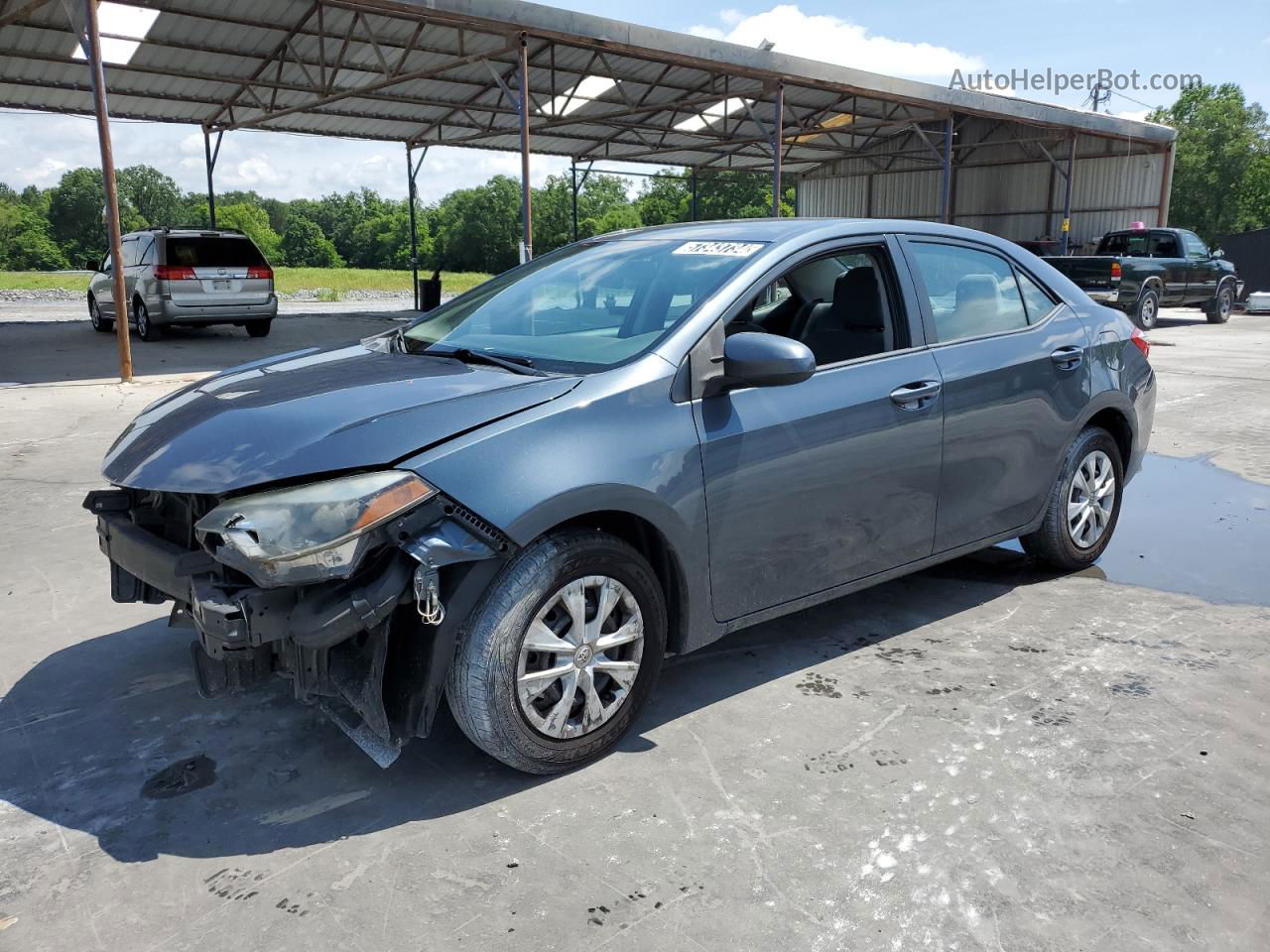 2015 Toyota Corolla L Gray vin: 2T1BURHE8FC440337