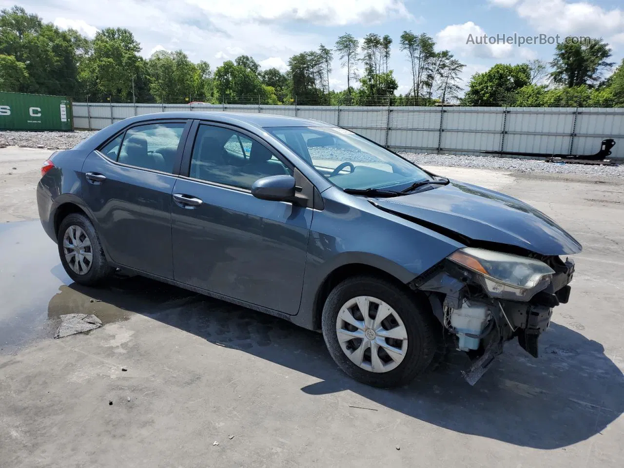 2015 Toyota Corolla L Gray vin: 2T1BURHE8FC440337