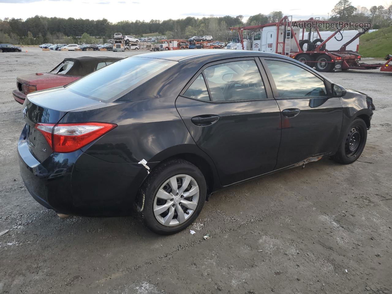 2015 Toyota Corolla L Black vin: 2T1BURHE8FC448602