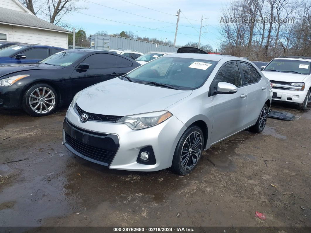 2015 Toyota Corolla S Plus Silver vin: 2T1BURHE8FC453699