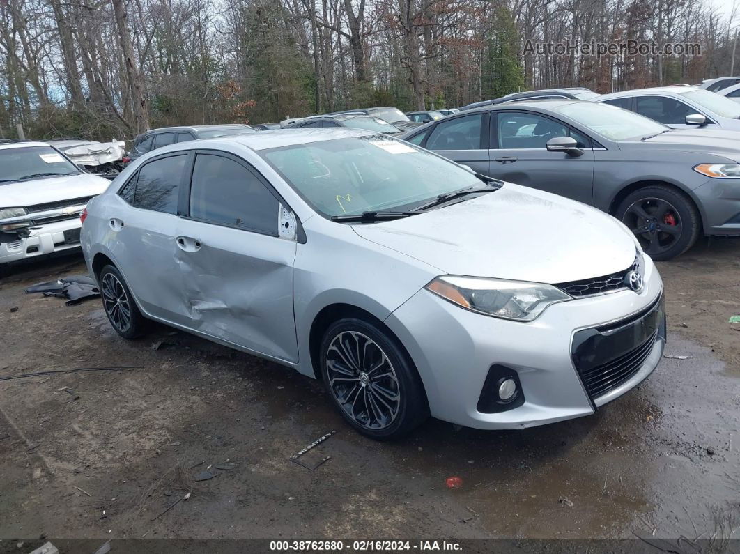 2015 Toyota Corolla S Plus Silver vin: 2T1BURHE8FC453699