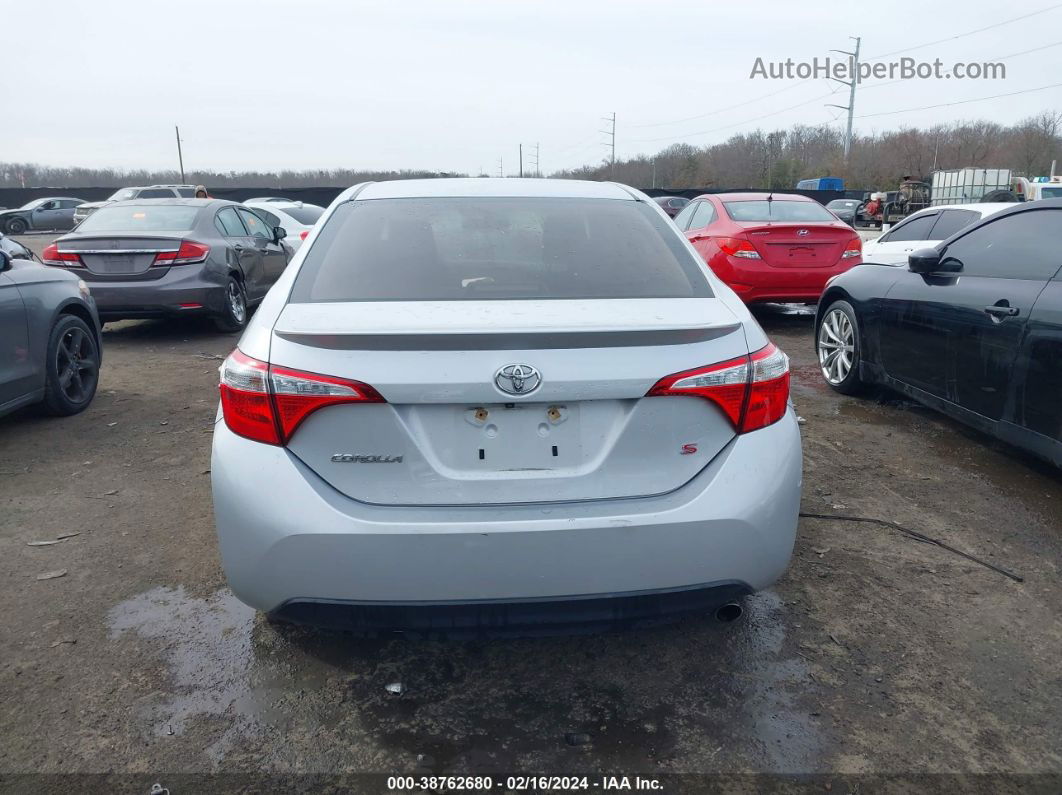 2015 Toyota Corolla S Plus Silver vin: 2T1BURHE8FC453699