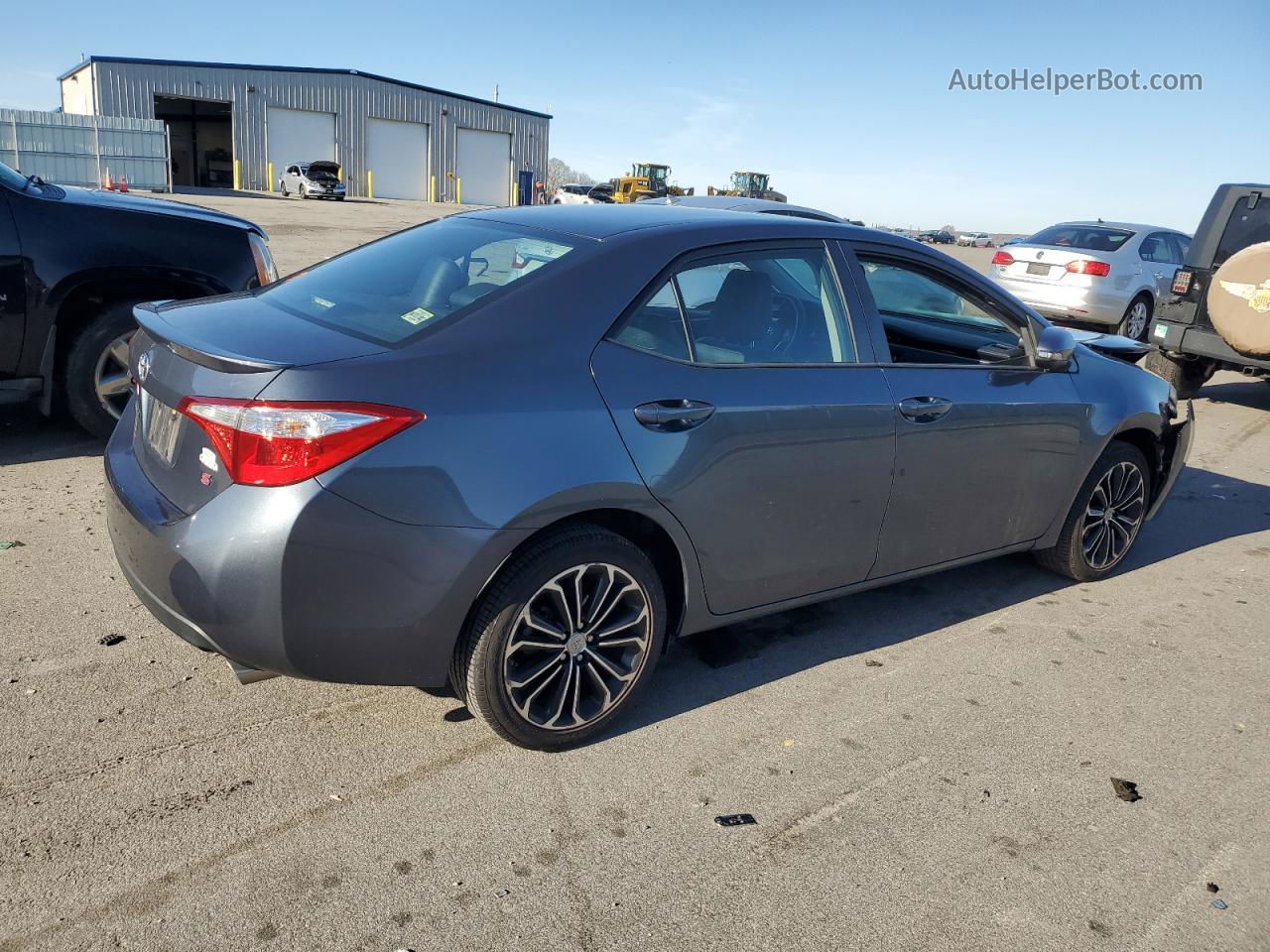 2015 Toyota Corolla L Gray vin: 2T1BURHE8FC473936