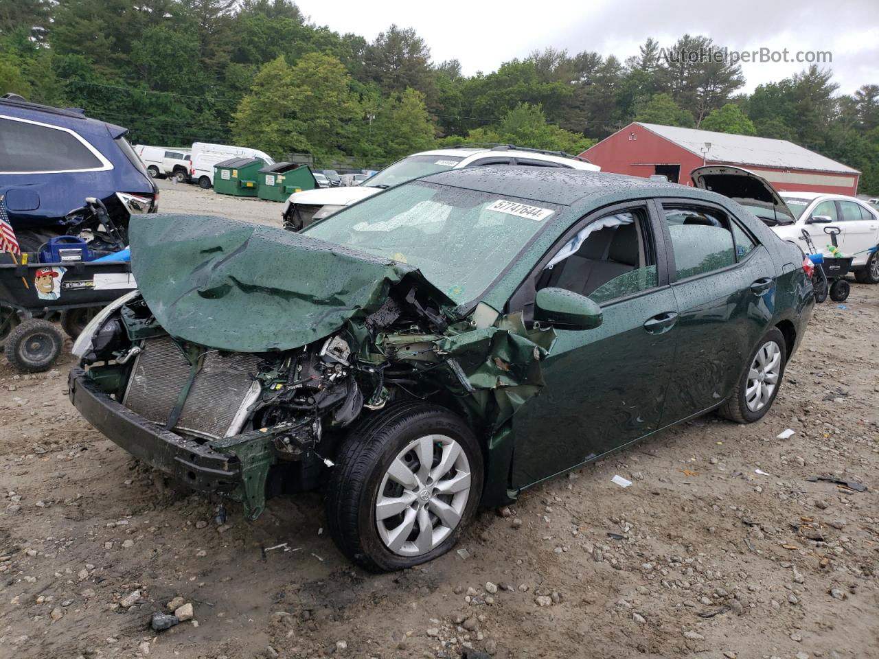 2015 Toyota Corolla L Green vin: 2T1BURHE8FC477940