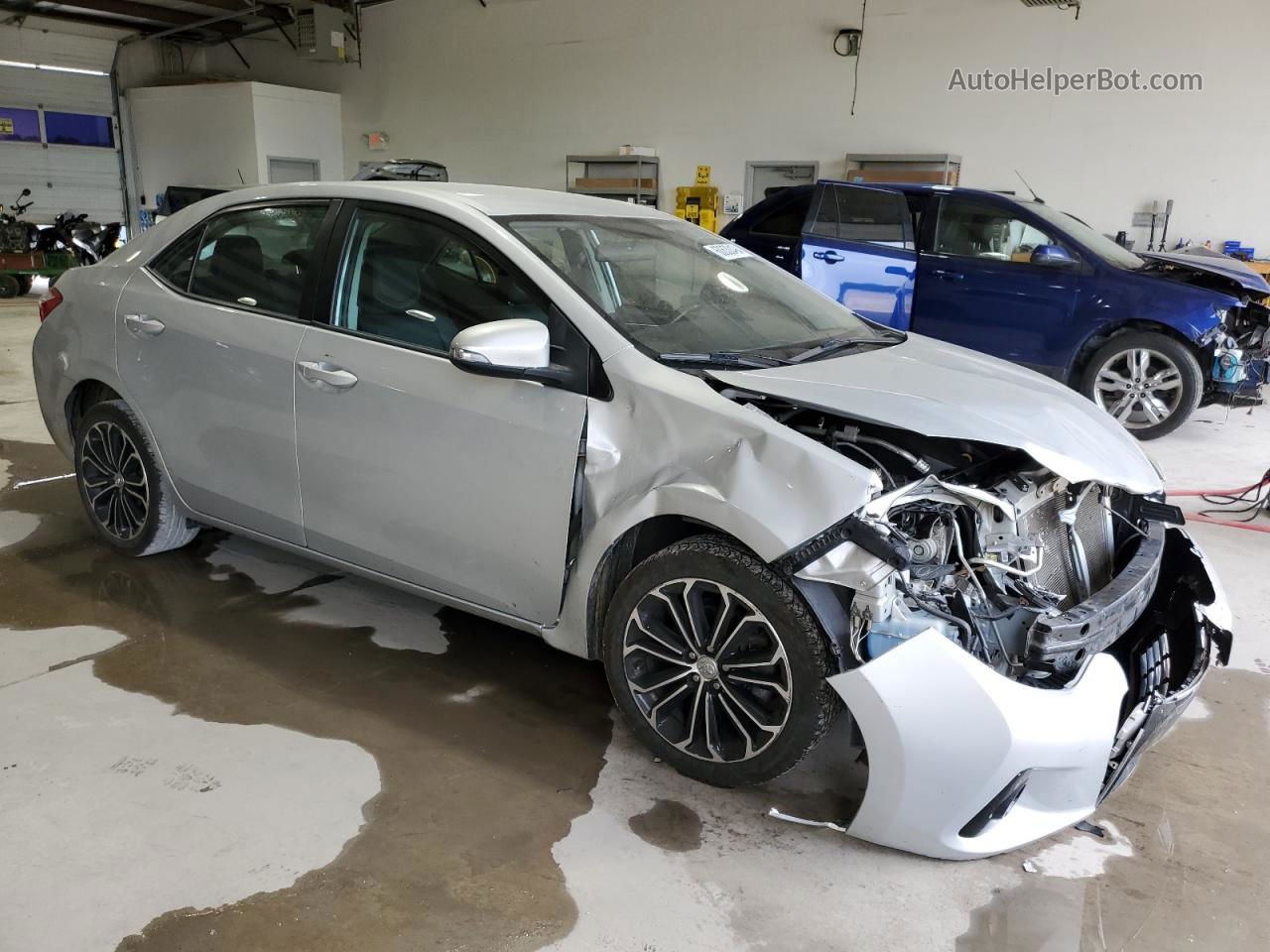 2016 Toyota Corolla L Серебряный vin: 2T1BURHE8GC494206