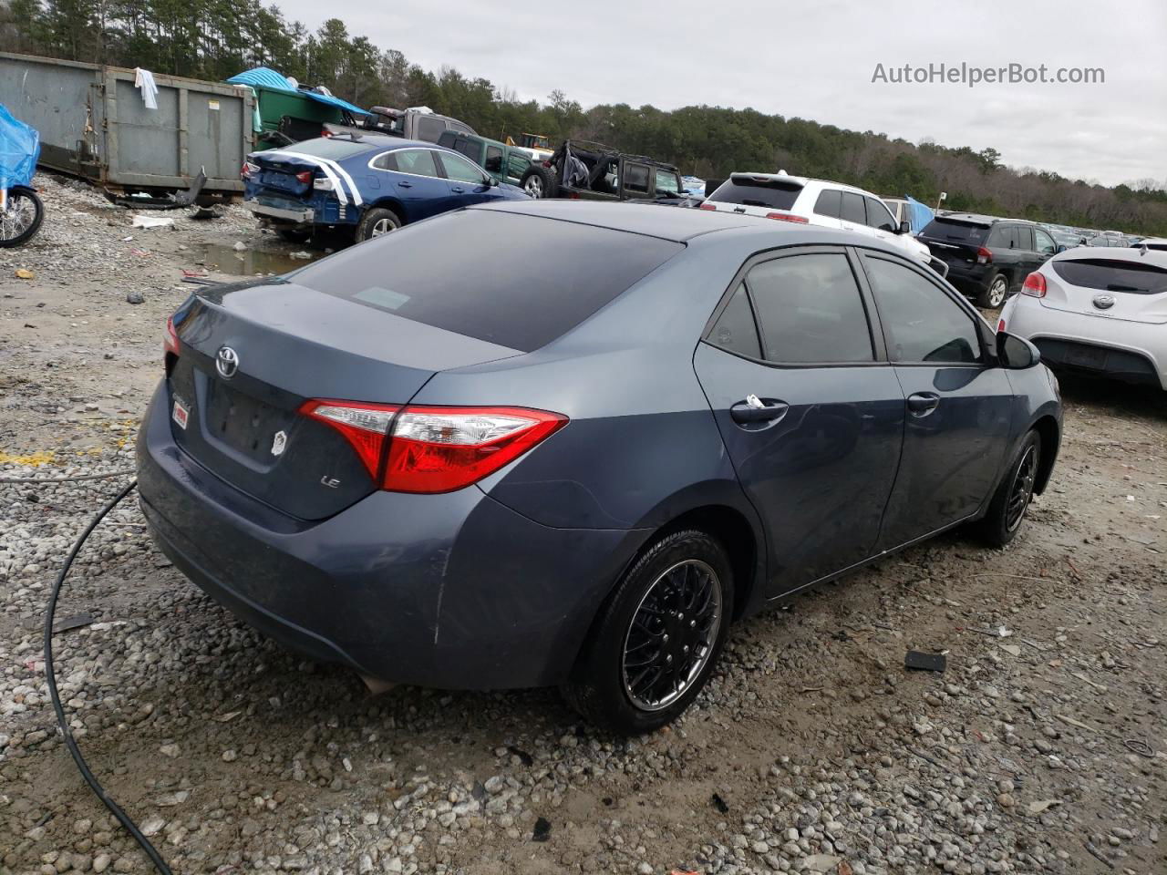 2016 Toyota Corolla L Blue vin: 2T1BURHE8GC523767